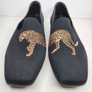 Vivaia Samantha Walker Water Repellent Square Toe Loafers Black Cheetah 11 43 EU